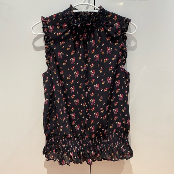 J Crew floral sleeveless top - Picture 1 of 3